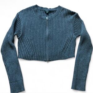 °˖✧ 🕯️ Wild Fable Gray Ribbed Zip-Up Cardigan 🕯️ ✧˖°